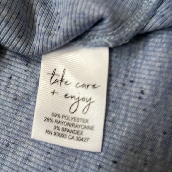 Speckled knit snap tank in blue mix, New with tags, Size medium - Picture 12 of 16